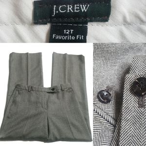 J. Crew 100% Wool Wide Leg fully Lined Trouser 12T